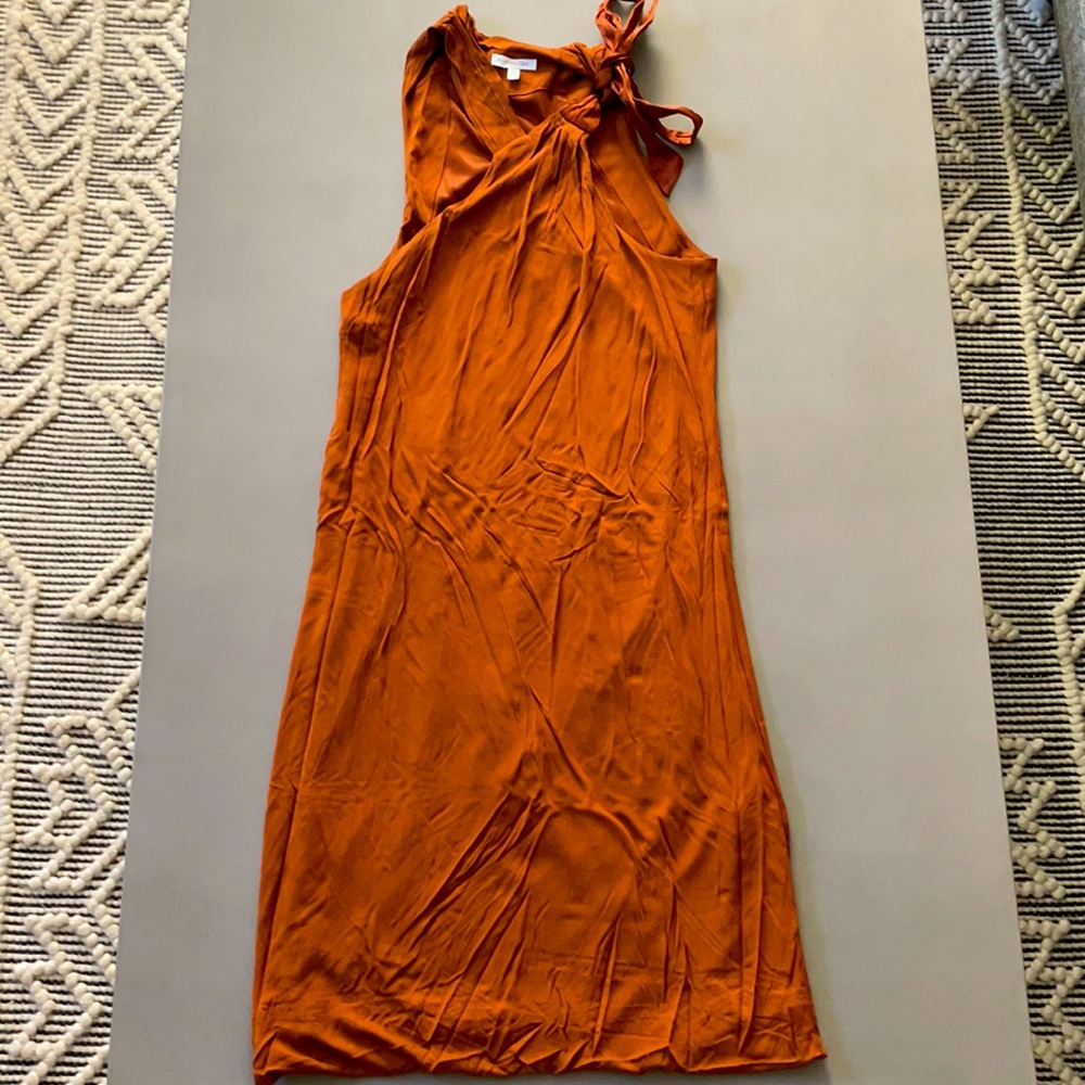 Italian Orange, Silk Dress.